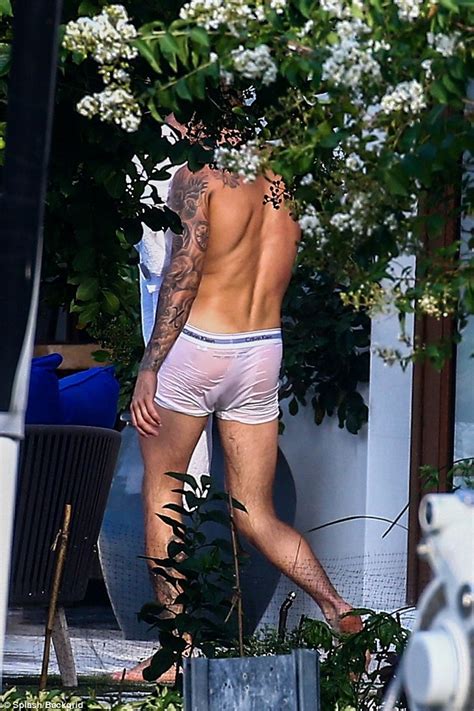 Justin Bieber Frolics Around Miami In Wet Boxer Briefs As He Celebrates Engagement To Hailey