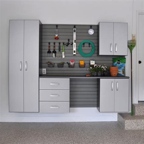 Wall cabinets are constructed for durability and made to hold the weight of all your belongings with ease. Flow Wall Deluxe Modular Wall Mounted Garage Cabinet ...