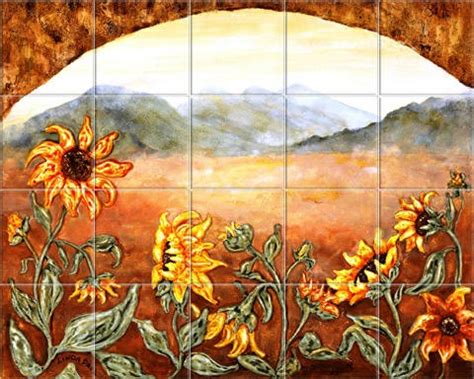 Use the level and mark a pencil line for a straight line. Tile Murals - Kitchen Backsplash Tile Art