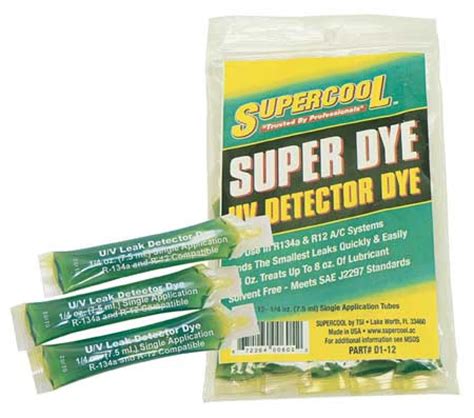 Supercool D1 12 Ac Leak Detection Dye 25 Oz Pk12