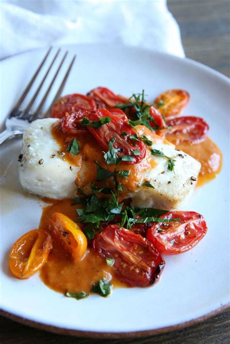 Roasted Cod With Tomato Cream Sauce Recipe