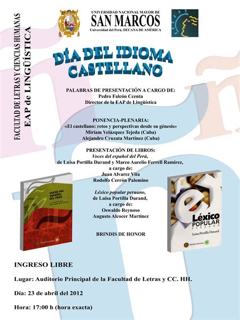 Día Del Idioma Castellano En La Facultad De Letras Letras