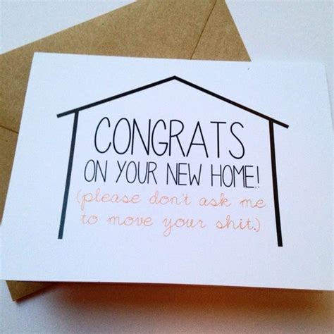 Moving Congratulations Card New Home Card Funny Moving