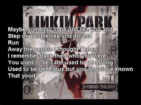 Linkin Park A Place For My Head Lyrics In Vid And Description Youtube