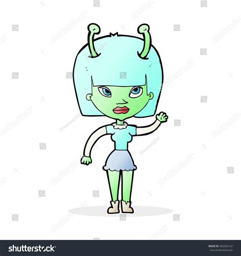 Cartoon Alien Woman Stock Vector Royalty Free 402592132 Shutterstock