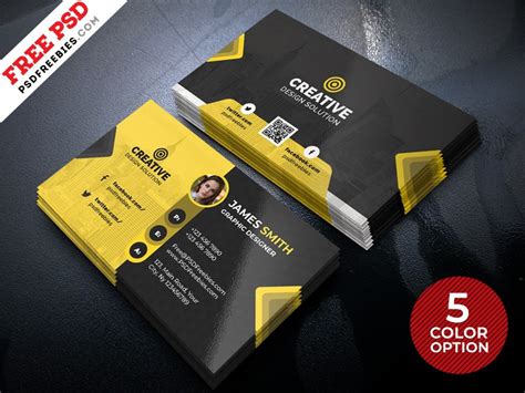 This business card template is available in photoshop psd format and it's fully editable, just open the file in adobe photoshop or similar psd editor and put your contact information on template. Creative Business Card Design Template - Download PSD