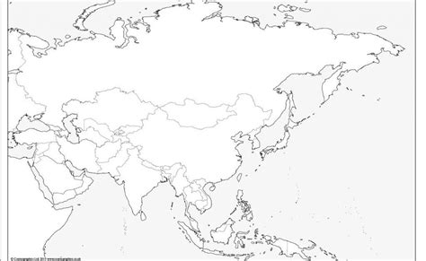 Asia Map No Labels Test Your Geography Knowledge Middle East Bodies