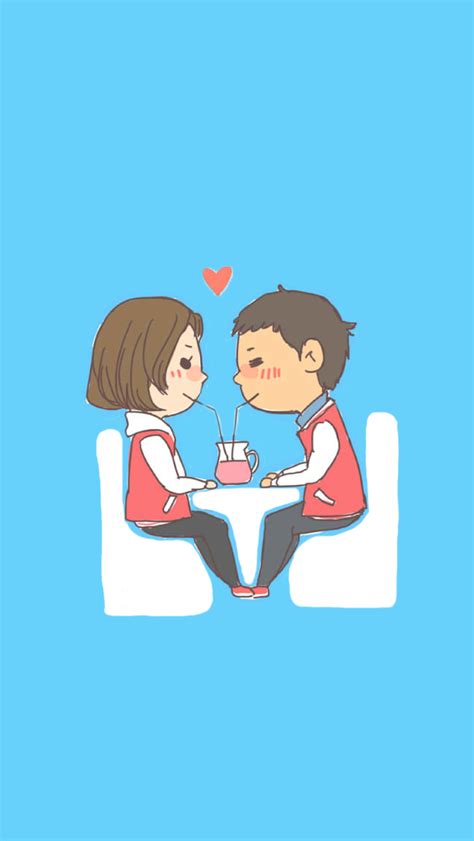 Cute & lovely couple sharing~ - iPhone wallpaper @mobile9 ...