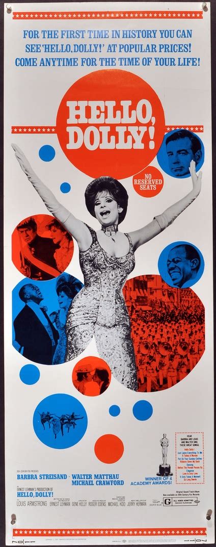 Hello Dolly Insert Movie Posters Limited Runs