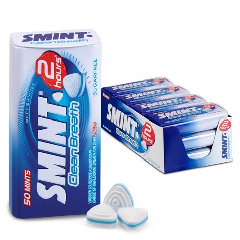 Smint Breath Mints Smint 2 Hours Clean Breath Peppermint Pack Of 12