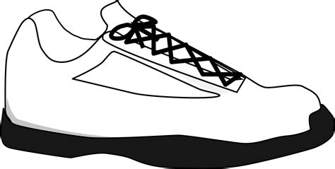 Foto yang dirubah menjadi hitam putih di sini saya bagi menjadi dua bagian. Clipart - Tennis shoe monocolor