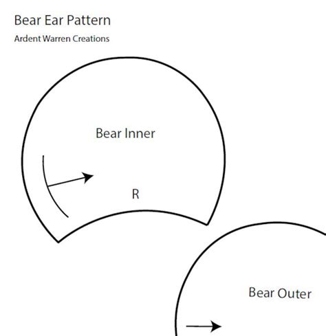 Bear Ear Pattern For Making Faux Fur Costume Ears Printable Etsy