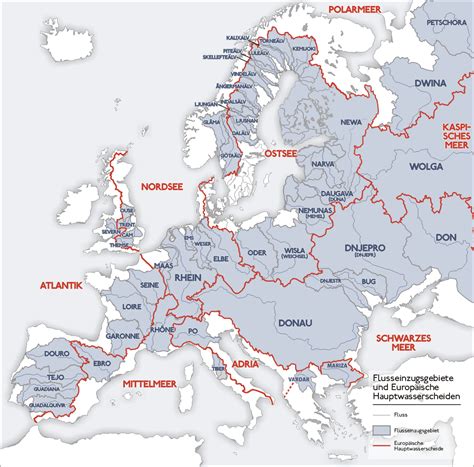 Drainage Basins Of Europe Reurope