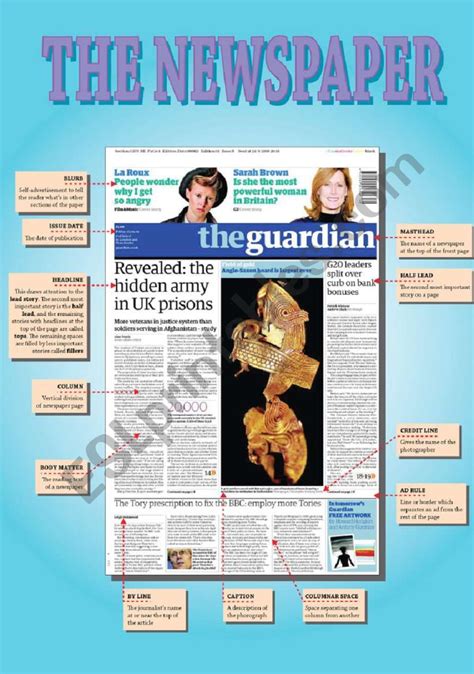 The Newspaper - Part 1 - ESL worksheet by jazchulinchu