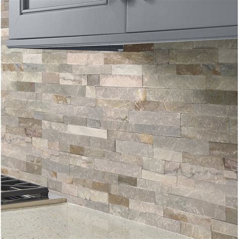 Bring Nature Into Your Home With Natural Stone Backsplash Tile Home Tile Ideas