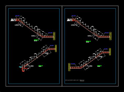 Ladder For Roof Access 2d Dwg Elevation For Autocad