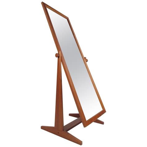 Mid-Century Modern Full Length Teak Mirror by Pederson and Hansen For