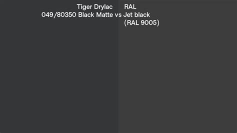 Tiger Drylac Black Matte Vs Ral Jet Black Ral Side By