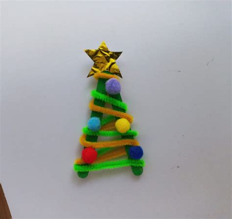 Popsicle Stick Christmas Tree Craft In The Playroom