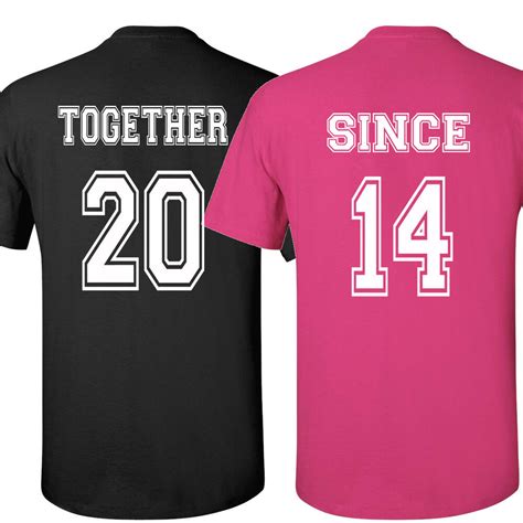 See more ideas about couple shirts, shirts, cute couple shirts. COUPLE t-shirts Together Since Love shirt Valentine's Day ...
