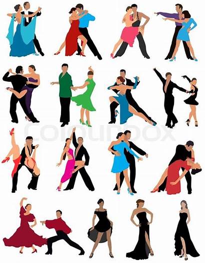 Dance Clipart Dancing Vector Styles Different Couples