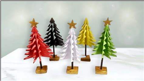 3d Pine Tree Making With Paper Christmas Tree Pine Tree Paper