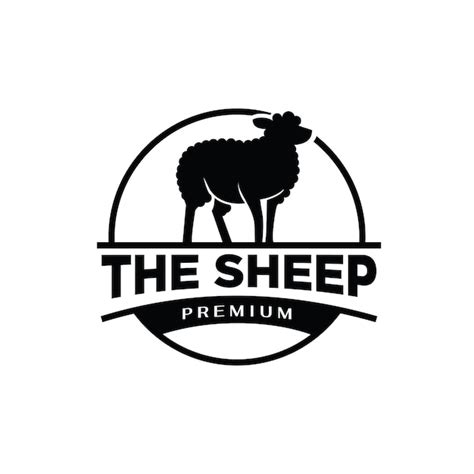 Premium Vector Livestock Sheep Farm Premium Black Logo