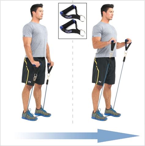 Reverse Biceps Curls With Exercise Resistance Bands Resistance Band