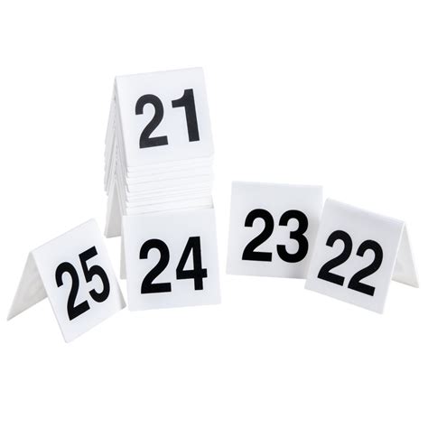 Get Num 1 25 Numbers 1 Through 25 Table Tent Number
