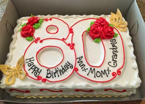 10 80th Birthday Cakes For Mom Photo 80th Birthday Cakes Designs For