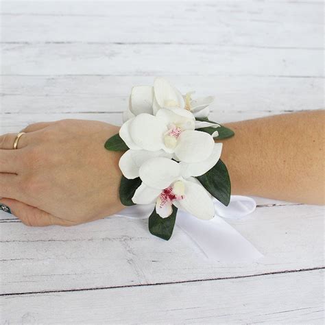 White Orchid Wrist Corsage Corsage Prom Wrist Corsage Prom Orchid