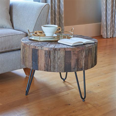 Round Mango Wood Coffee Table Lounge Wood Coffee Tables