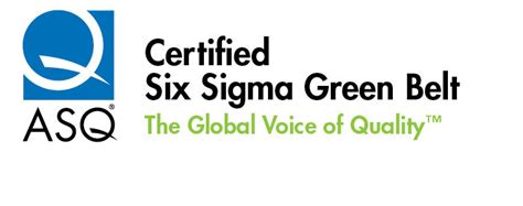 Logos Six Sigma Green Belt CSSGB Certification ASQ