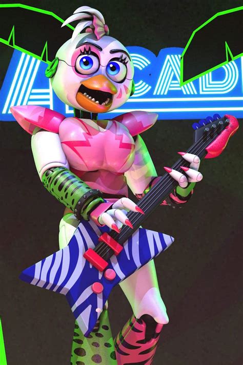 Así se vería glamrock chica en security breach FNaF Amino Español