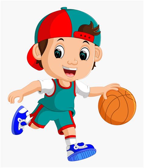 Boy Playing Basketball Clip Art