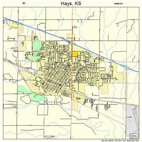 Hays Kansas Street Map 2031100