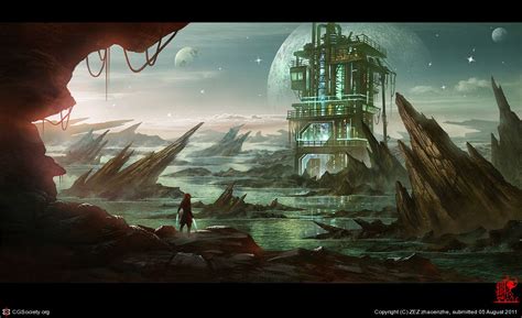 Industrial Planet By Zez Zhaoenzhe 2d Cgsociety Planets Sci Fi