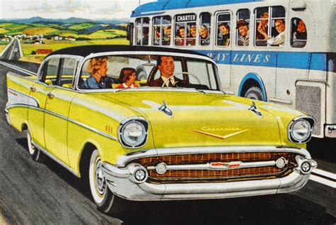 1957 Chevrolet Classic Cars Vintage Automobile Advertising Car Advertising