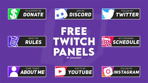 Free to use twitch panels made by me, The download link is in the ...