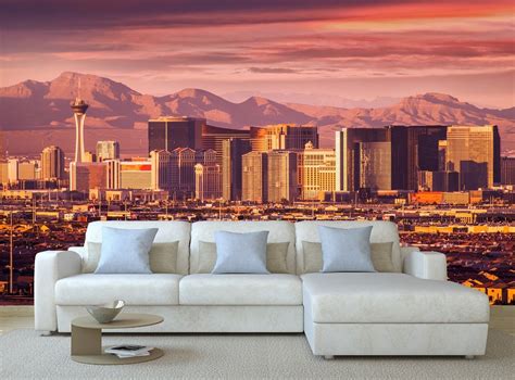 Las Vegas Strip Skyline Giant Photo Wallpaper Wall Mural Background 3d