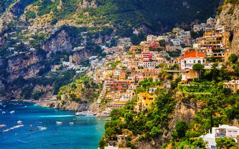 Download Wallpapers Amalfi 4k Summer Sea Salerno Bay Coast