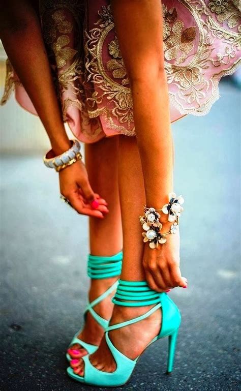 First Sight Fashion Gorgeous Mint High Heel Sandals Tacchi Turchese Stile Di Moda Scarpe