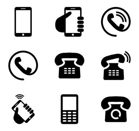 عکس Png تلفن انواع لوگو تلفن مشکی Telephone Png Background