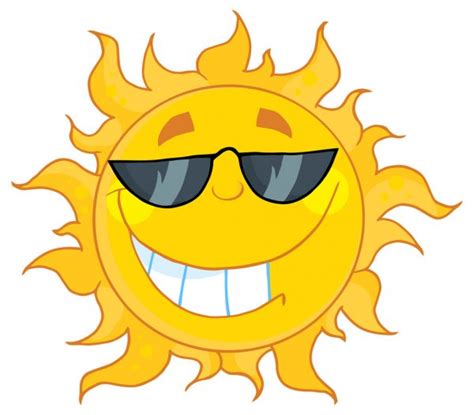 Clipart Sun Wearing Sunglasses Summer Sun Wearing Sunglasses — Stock