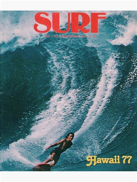 surf hawaii 77 poster surf poster surfing vintage beach posters
