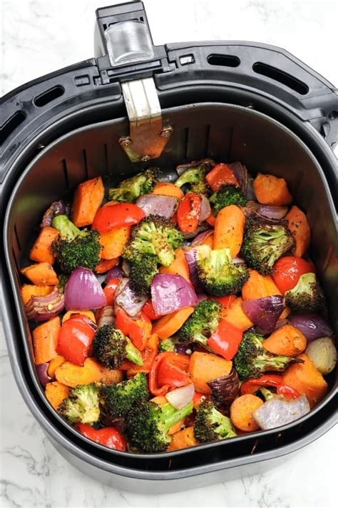 If they overlap, they will end up stuck together and you will if using your own homemade veggie burgers in the air fryer from frozen, remember that yours might be thicker than shop bought so adjust the time. Air Fryer Vegetables | Air Fryer Roasted Vegetables ...