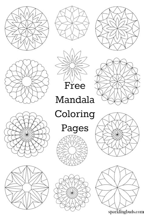 Free Mandala coloring pages - sparklingbuds