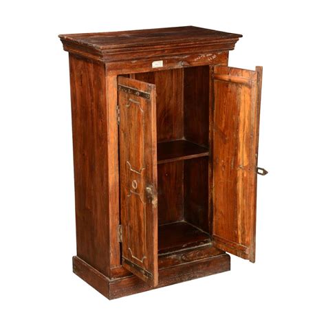 Pennsylvania German Reclaimed Wood Tall Double Door Storage Cabinet