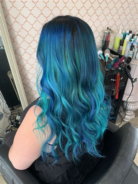 Blue Mermaid Hair 💙 Blue Mermaid Hair Mermaid Hair Mermaid Hair Color