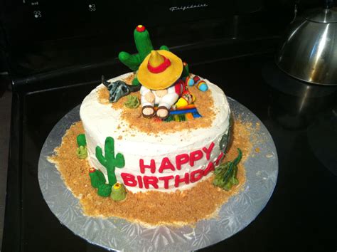 Mexican Themed Cake With Fondant Decorations Mexican Cake Mexican